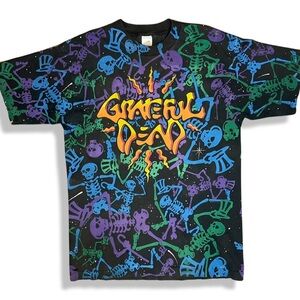 Rare Vintage 1992 Grateful Dead All Over Print Band Tee